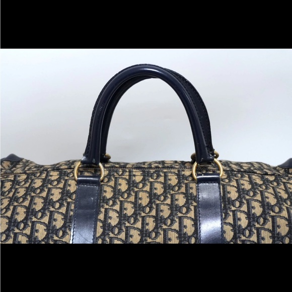 Christian Dior Trotter Canvas Boston Bag Navy Silver Auth EUC 🖤💙 - Picture 3 of 17